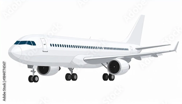Obraz airplane on a white background