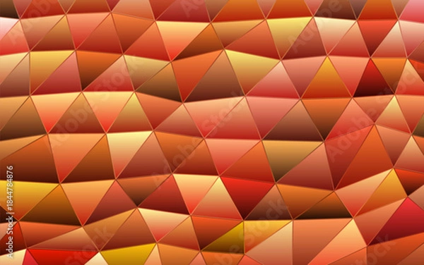 Fototapeta abstract vector geometric triangle background - orange