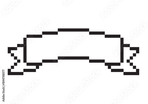 Obraz リボン型フレームのドット絵