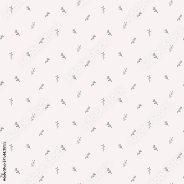 Fototapeta Fir tree branch seamless pattern