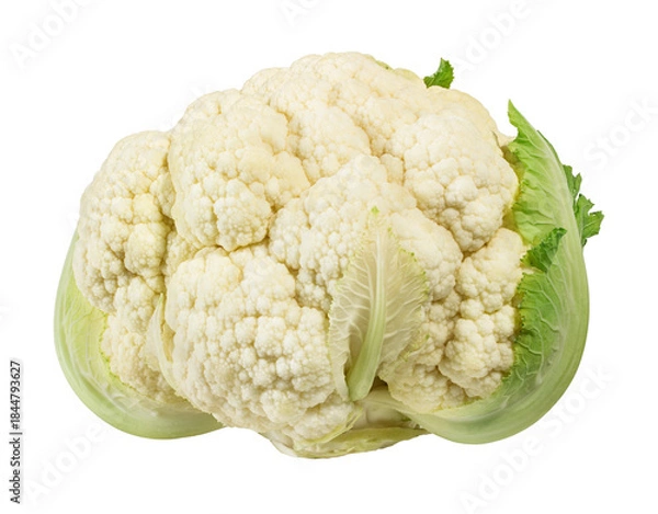 Obraz Cauliflower isolated on white background with clipping path