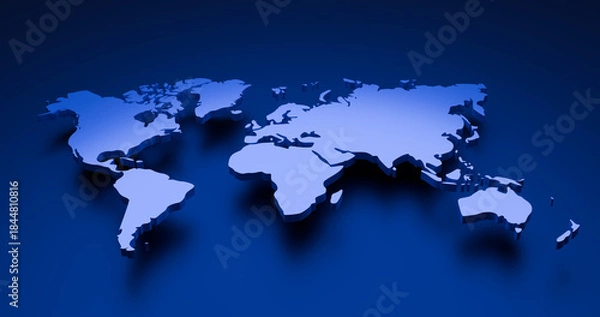 Fototapeta blue world map background wallpaper