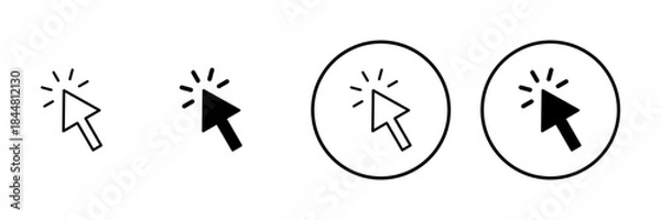 Fototapeta Click icon vector. pointer arrow sign and symbol. cursor icon