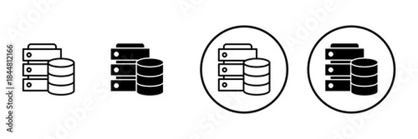Fototapeta Database icon vector. database sign and symbol