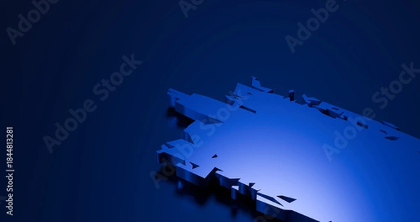 Obraz abstract 3d blue paint background wallpaper