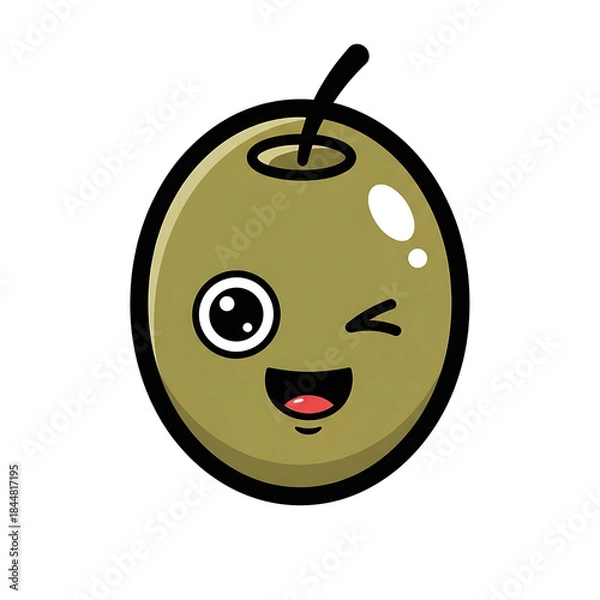 Fototapeta Olive Cartoon Character.