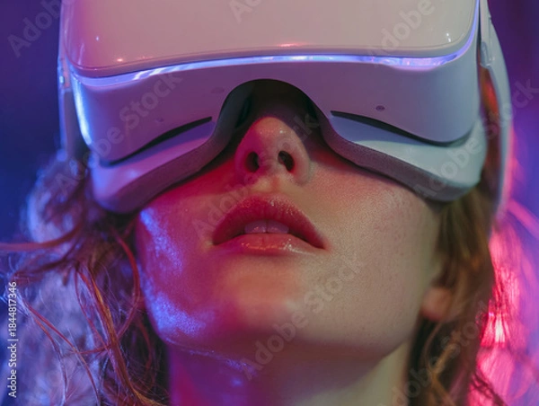 Obraz Futuristic Virtual Reality VR Headset Experience
