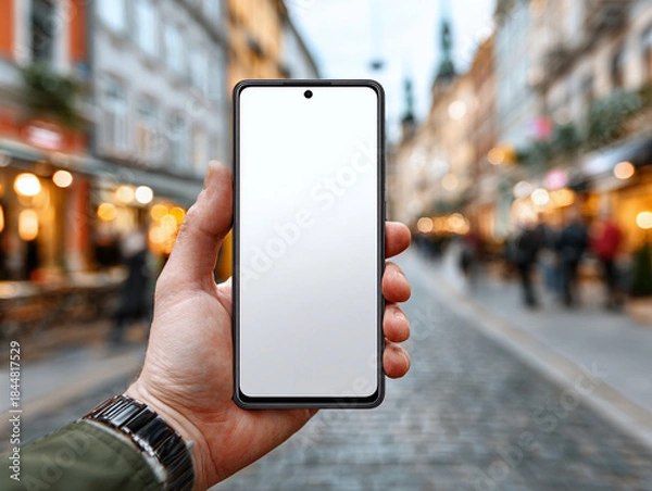 Obraz Modern Smartphone with Blank Screen Mockup