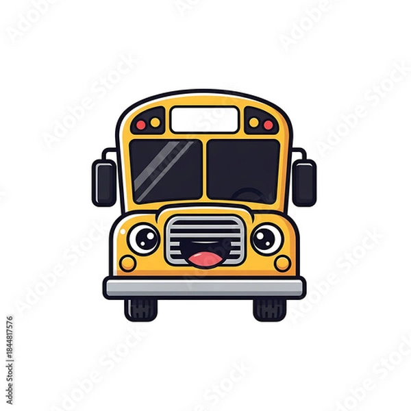 Fototapeta Happy School Bus.