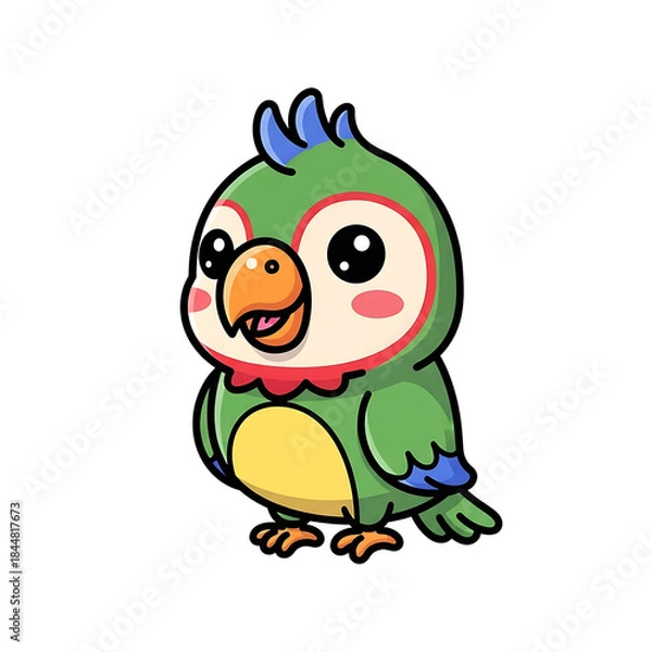 Fototapeta Cute Parrot Cartoon.