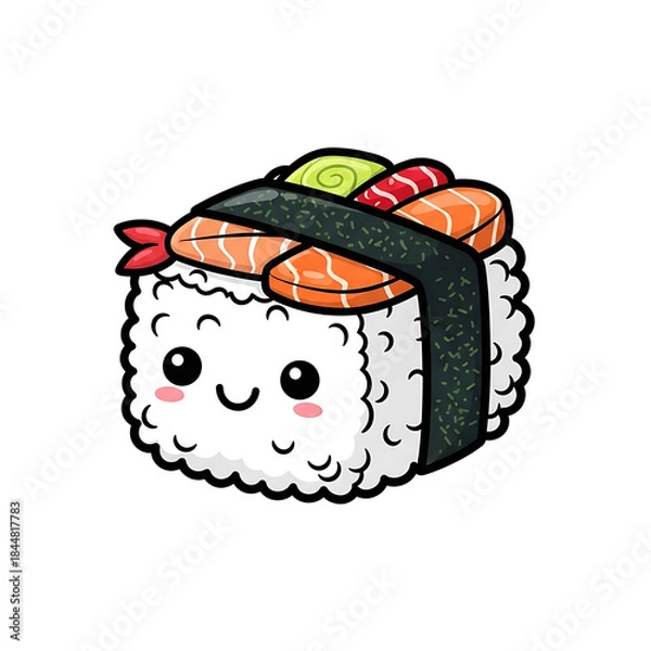 Fototapeta Cute Sushi Character.