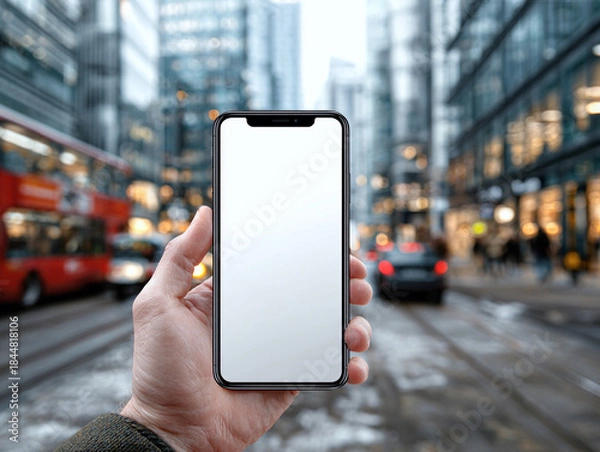 Obraz Modern Smartphone with Blank Screen Mockup