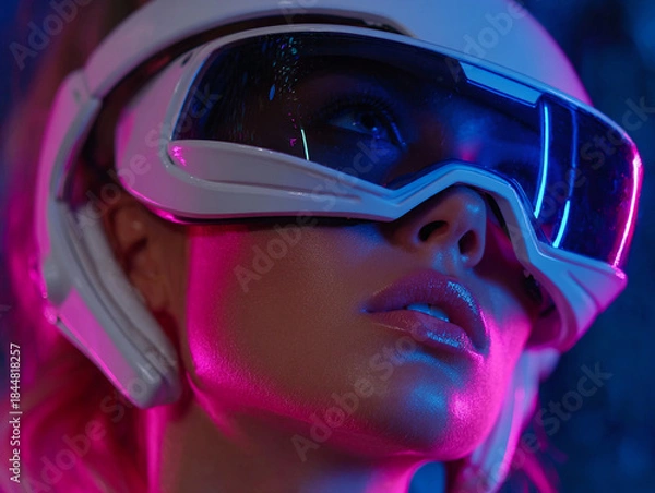 Obraz Futuristic Virtual Reality VR Headset Experience