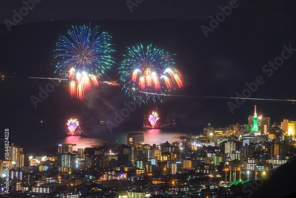 Obraz 別府の花火（大分県別府市）