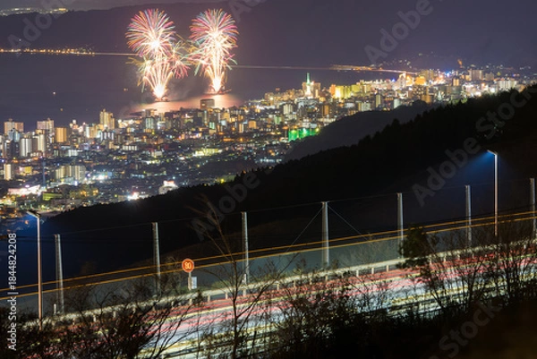 Obraz 別府の花火（大分県別府市）