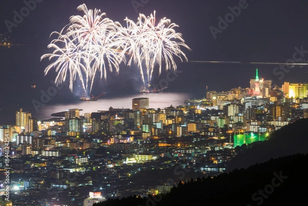 Obraz 別府の花火（大分県別府市）