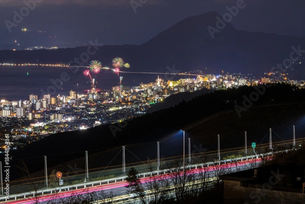 Obraz 別府の花火（大分県別府市）