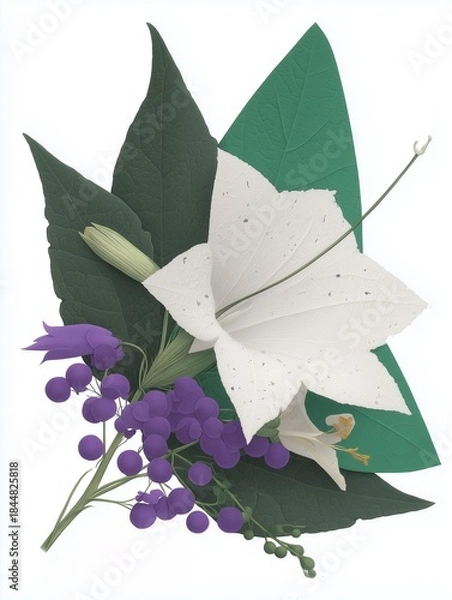 Obraz flower on a white background