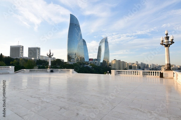 Obraz Panorama of Baku from a highland park.Azerbaijan.