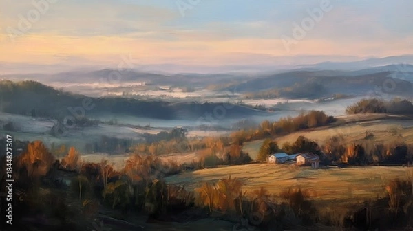 Obraz sunrise over the mountains