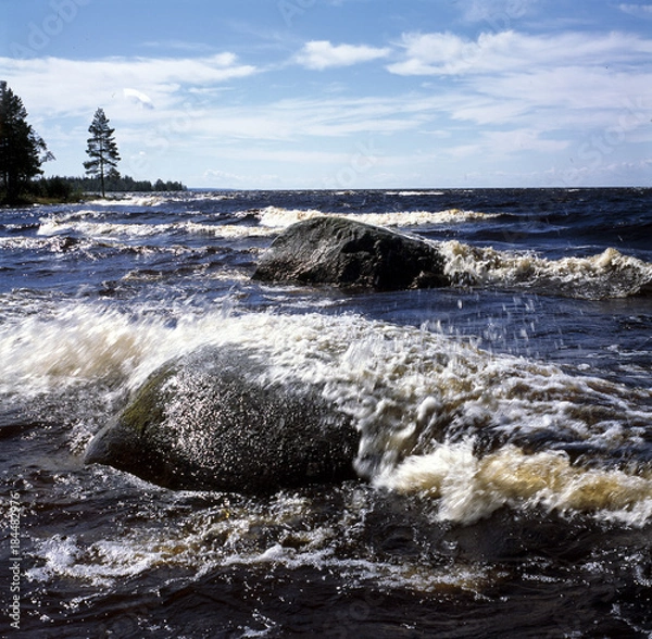 Fototapeta Онежское озеро, шторм 