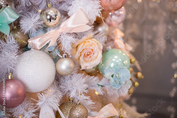 Obraz Decorated Christmas tree