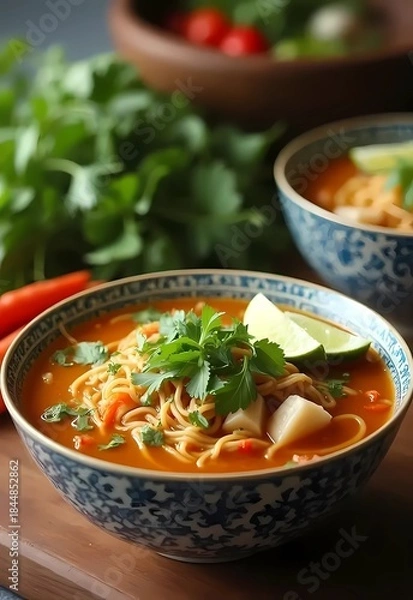 Obraz Japanesse noodle soup or ramen