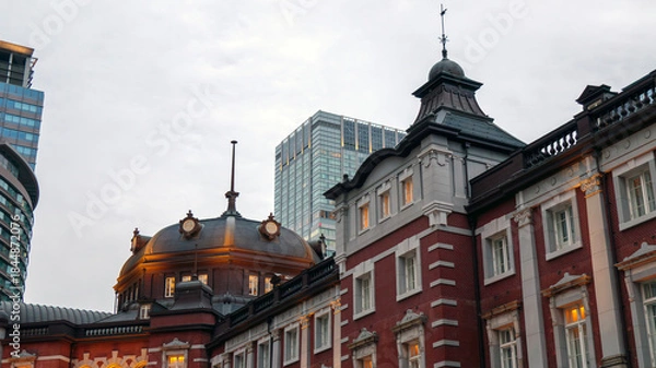 Obraz レンガ作りの駅舎