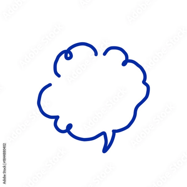 Fototapeta 【Speech Bubble Icons】Cloud Style Speech Bubble Icon / 雲のような形のふきだしアイコン