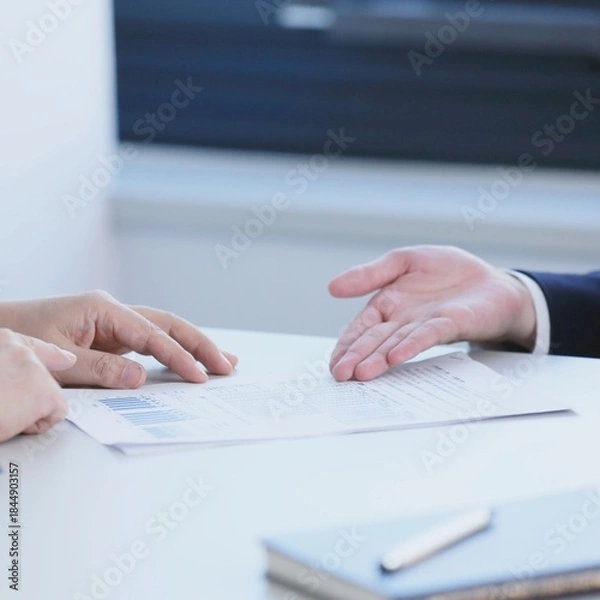 Fototapeta The picture shows two hands gesturing to welcome or invite.