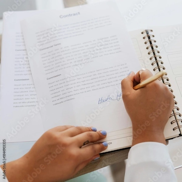 Fototapeta The image shows someone's signature