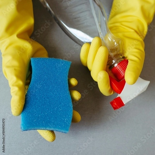 Fototapeta spray bottle and spoon