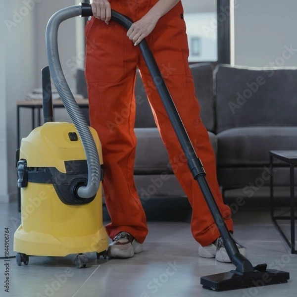 Fototapeta cleaning dust with a vacuum