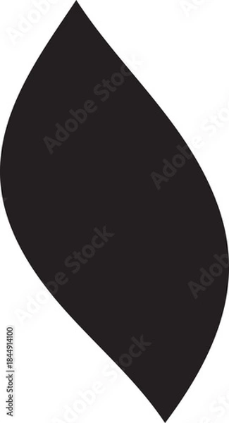 Fototapeta Abstract organic shape, fluid design element, smooth curve, minimalist aesthetic, vector graphic for modern design applications