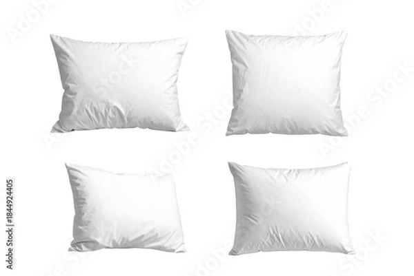 Obraz white pillow isolated on white background.