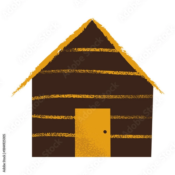 Obraz Vintage Log Cabin Illustration