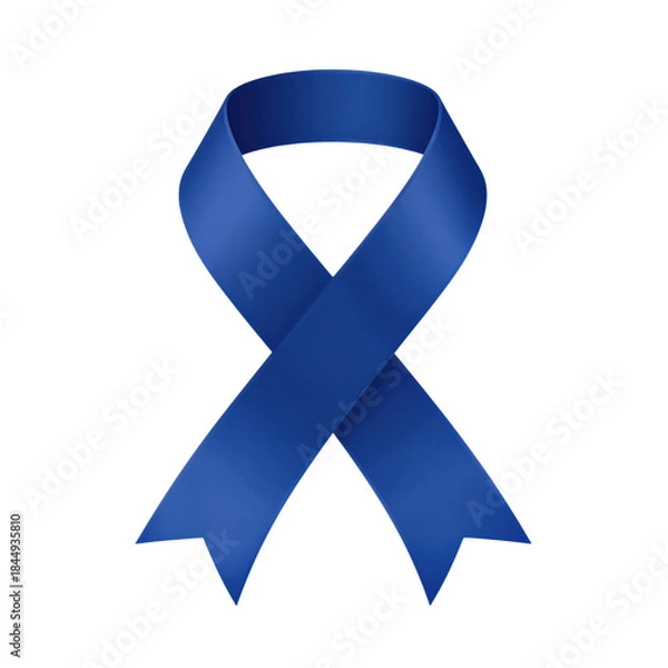 Obraz Blue awareness ribbon isolated