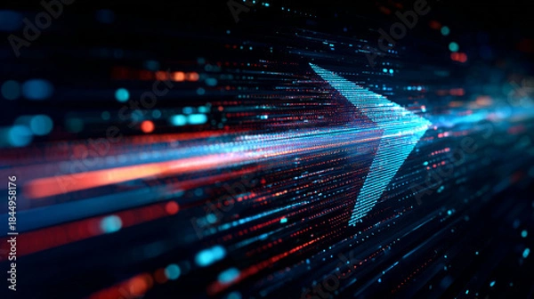 Obraz Abstract arrows, technology background high speed