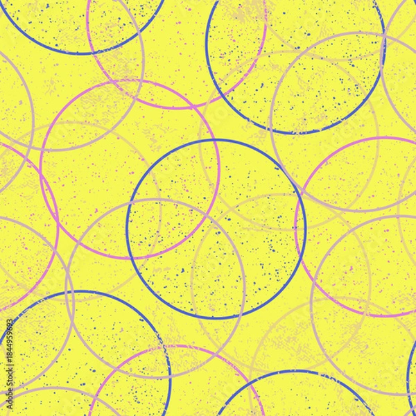 Obraz Seamless abstract colorful pattern with grunge circles