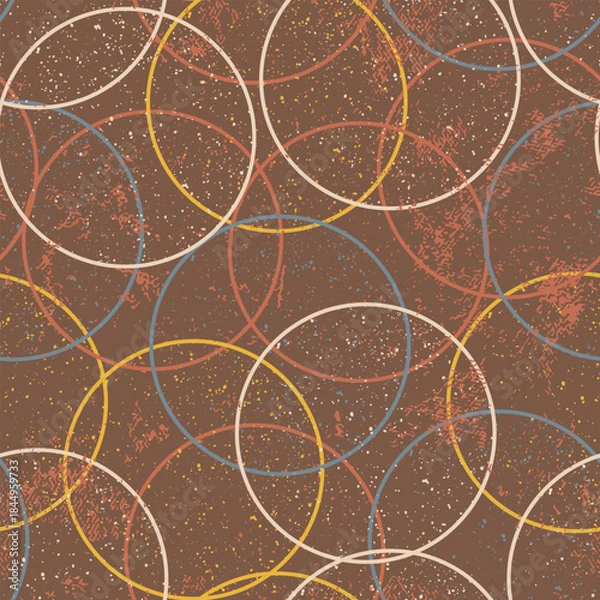 Obraz Seamless abstract colorful pattern with grunge circles