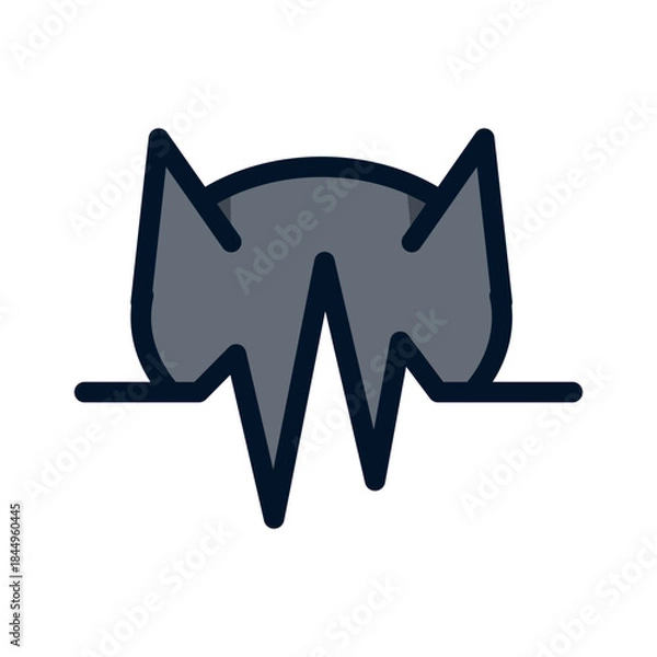 Fototapeta Icon representing animal heartbeat and health monitoring.