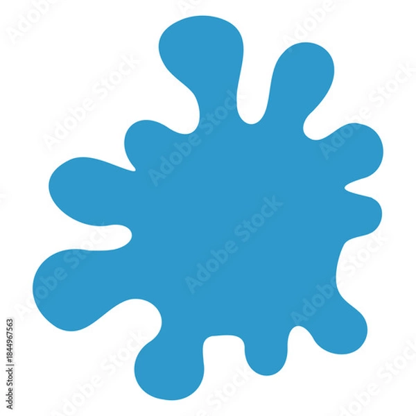 Obraz 水のしずくが跳ねるイラスト 清涼感のあるシンプルなベクターデザイン