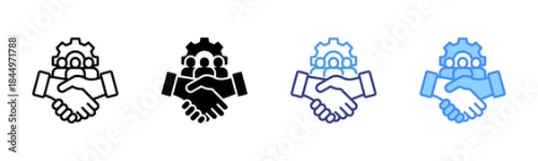 Obraz Crm icon set multiple style collection