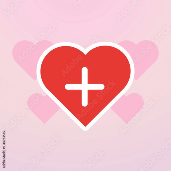 Obraz medical heart icon vector