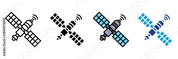 Fototapeta Technology  Digital Icon Set Multiple Style Collection. Laptop, Smartphone, Tablet, Desktop PC, Server, Cloud Computing, Artificial Intelligence, Robot, Microchip, Circuit Board, Coding, Keyboard, Mo