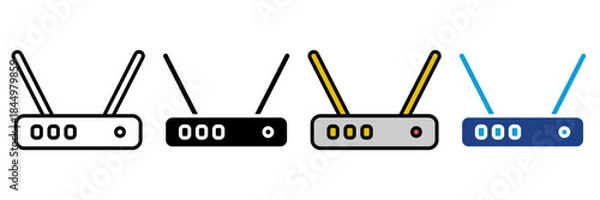 Fototapeta Technology  Digital Icon Set Multiple Style Collection. Laptop, Smartphone, Tablet, Desktop PC, Server, Cloud Computing, Artificial Intelligence, Robot, Microchip, Circuit Board, Coding, Keyboard, Mo