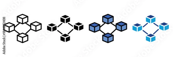 Fototapeta Technology  Digital Icon Set Multiple Style Collection. Laptop, Smartphone, Tablet, Desktop PC, Server, Cloud Computing, Artificial Intelligence, Robot, Microchip, Circuit Board, Coding, Keyboard, Mo