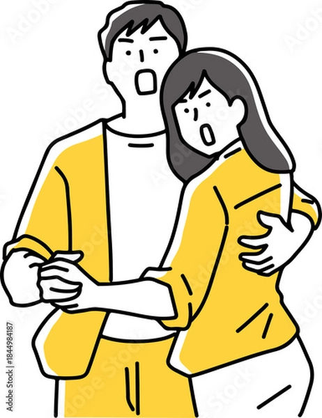 Obraz 驚くカップル