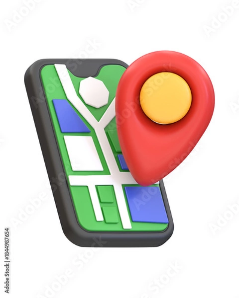 Obraz gps navigator on white background