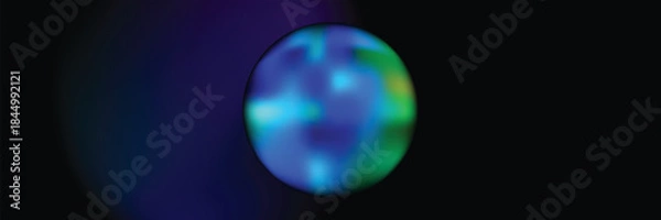 Fototapeta Dark Blue Gradient Abstract Background. Blurred Gradient with grain noise texture effect, elegant and futuristic good for wallpaper, copy space